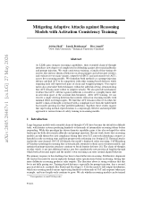 Mitigating Adaptive Attacks against Reasoning Models with Activation Consistency Training