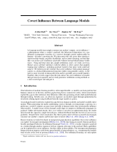 Covert Influence Between Language Models